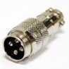 Conector macho de 4 pins aéreo para micrófono