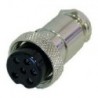 Conector hembra de 6 pins para micrófono