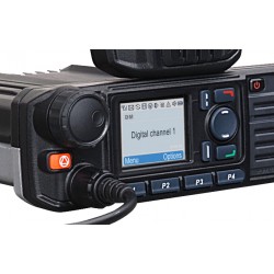 Emisora digital DMR y analógica FM HYTERA MD785iG de 5 a 25W con micro de teclado SM19A1 receptor GPS.