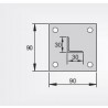 dimensiones frente de soporte angulo Televes 2401
