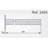 Medidas lateral soporte de U atornillable Televes 2404