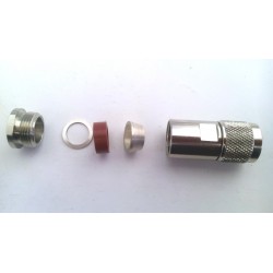 Conector N macho para cable RF400 / LMR400 / RG213 / RG8