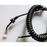 Cable rizado para microfono YAESU MH-42, MH-48
