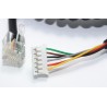 able rizado con conectores de 6 contactos para microfono de emisora YAESU