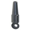 Rótula de repuesto negra con sus dos tornillos Allen para sujetar la varilla en la bobina de las antenas SIRIO HP3000 y HP4000.