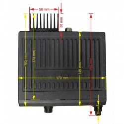 DIMENSIONES Emisora CB27 President MC KINLEY