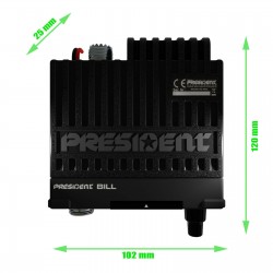 Dimensiones President Bill ASC emisora CB27MHz 40 canales AM/FM