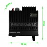 Dimensiones President Bill ASC emisora CB27MHz 40 canales AM/FM