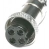 CONECTOR DE 4 PINs MICRÓFONO DINÁMICO TAMAÑO  PEQUEÑO