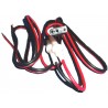 Cable de alimentación paralelo rojo y negro de 2mm muy fuerte, con 2 fusibles y conector de 3 pins para alimentar emisoras de CB