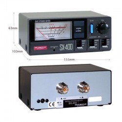 Dimensiones TELECOM SX-400 Medidor R.O.E. y Vatímetro VHF y UHF