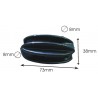 Dimensiones aislador tipo huevo de plástico negro