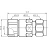 Cotas conector N macho para cable Cellflex de 1/2"