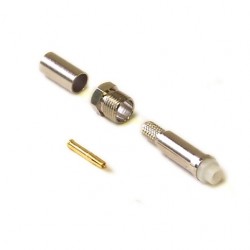 Conector FME hembra para cable RG-58 (crimpar)