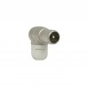 Conector F rapido blindado acodado