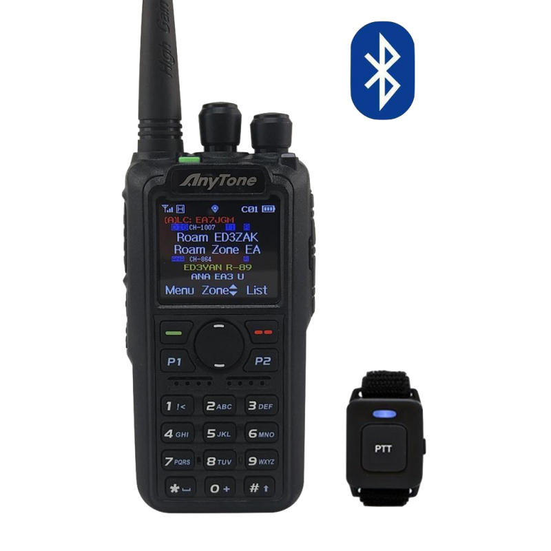 Anytone AT-D878uv II plus Walkie DMR y analógico con Bluetooth