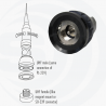 Esquema de montaje de base adaptadora  PL a SIRIO Turbo
