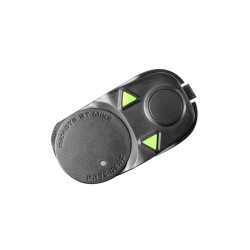 PTT Bluetooth manos libres PRESIDENT REMOTE BT MIKE, con controles UP DOWN para subir y bajar canales en la radio.