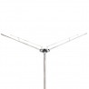 Antena dipolo rígido en v para HF 5 bandas 40, 20, 15, 10 y 6 metros