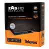 Caja del receptor decodificador de TDT por satélite Televes zAs HD.