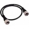 Latiguillo con dos conectores PL macho y 50 centímetros de cable coaxial GR-58.