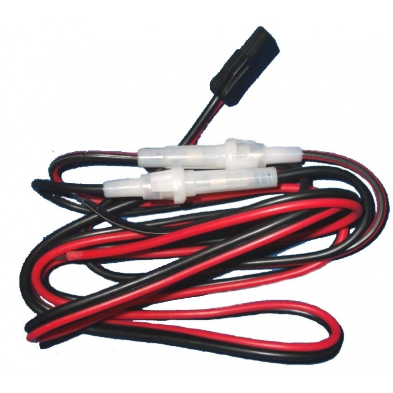 CB3AXX Cable de 2mm con 2 fusibles para alimentación Emisora CB 27MHz